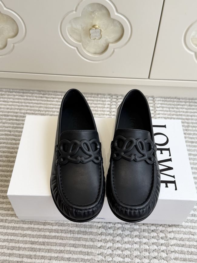 Loewe cowhide Double L loafers VL290-6